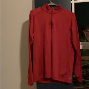 Red Uniqlo jacket